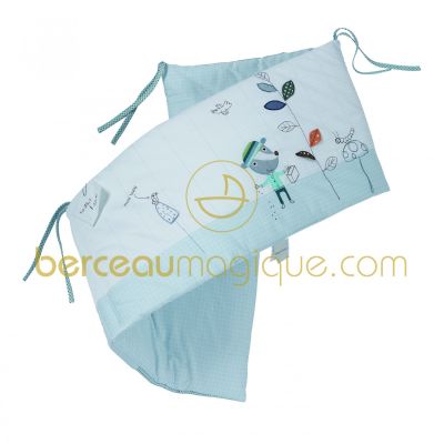 Tour de lit Scrapbook bleu par Mamas and Papas
