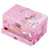 Bo�te � bijoux musicale 1 tiroir Fille sur arbre rose