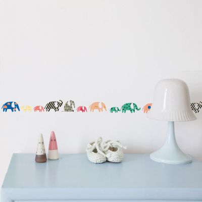 Frise adhésive eléphants multicolore (5 m)