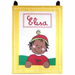 Plaque de porte jaune personnalisable - Les Griottes