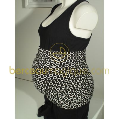 Bandeau de grossesse Ronds noirs par L�ssig