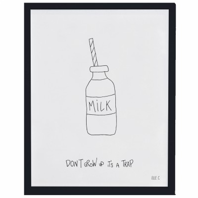 Poster encadré don't grow up back to school by elle c. (30 x 40 cm)