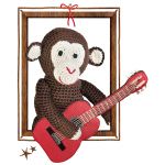 Stickers mural cadre singe (26 x 35 cm) - Mimi'lou