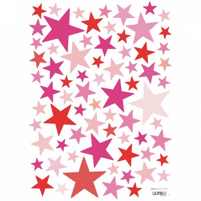 Stickers a3 my superstar magenta garden by sophie cordier (29,7 x 42 cm)