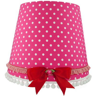 Abat-jour english rose fuchsia pour suspension (35 x 28 cm)