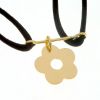 Bracelet cordon balan�oire marguerite (or jaune ou blanc)