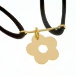 Bracelet cordon balan�oire marguerite (or jaune ou blanc) - Loupidou