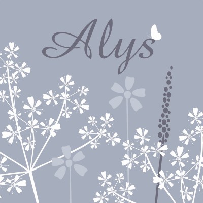 Tableau fleurs timothé personnalisable (20 x 20 cm)