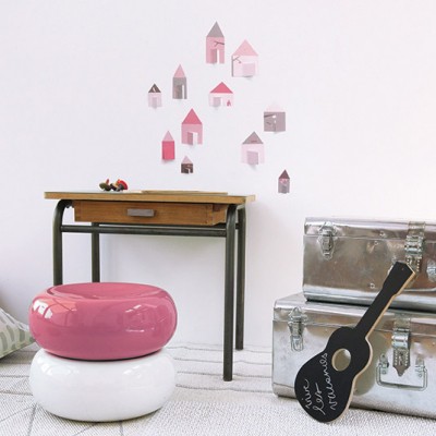 Set de 11 maisonnettes las casitas rose by flor de papel