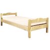 Lit enfant Dominique mod�le Daniel finition : brut / naturel vernis / blanc pastel