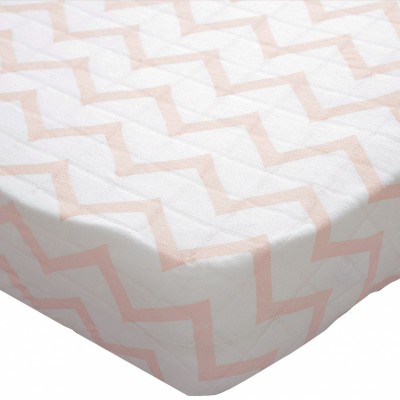 Drap housse berceau chevrons nude (40 x 80 cm)