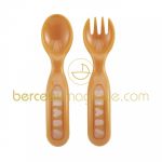 Lot de 2 couverts pour b�b� orange - B�aba