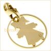 Pendentif jeton ajour� petite fille (argent massif)