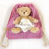 Sac � doudou vichy rose personnalisable