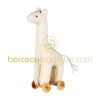 Mini girafe � roulettes ivoire (17 cm)