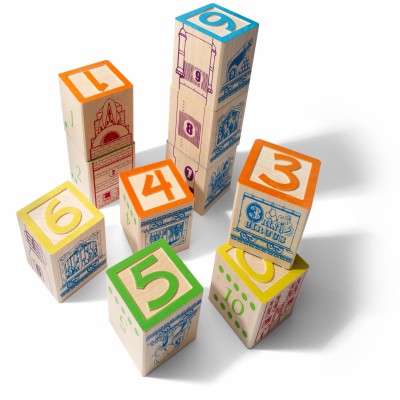 Cubes en bois compter & empiler (10 pièces)