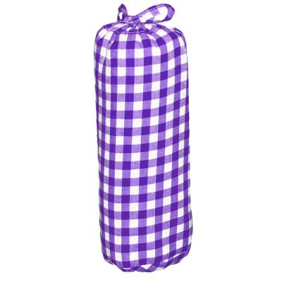 Drap housse gros carreaux violet (60 x 120 cm)