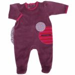 Pyjama parme Les jolis pas beaux (3 mois) - Moulin Roty