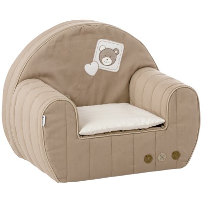 Fauteuil club déhoussable avec coussin tinours