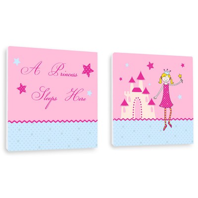 Tableau duo princesse rose 