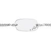 Gourmette b�b� plaque rectangulaire (or blanc)  par Berceau magique bijoux