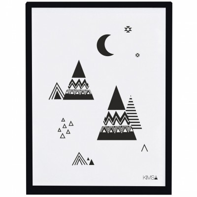 Poster encadré montagnes origami play by claudia soria (30 x 40 cm)