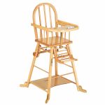Chaise haute transformable dossier bois courb� - Combelle