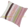 Coussin en coton tricot� Scrapbook rose (32 x 32 cm)