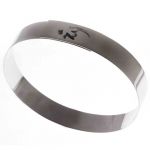 Bracelet ruban motif au choix (Or blanc) - Loupidou