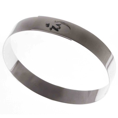 Bracelet ruban motif au choix (Or blanc) par Loupidou