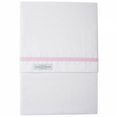 Drap de berceau pointillé rose étoilée (70 x 100 cm)