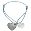 Bracelet Kids coeur de tr�fle (Argent et nacre)