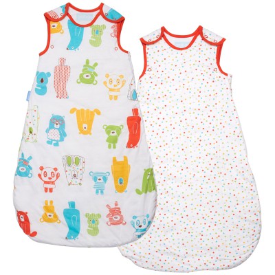 Lot de 2 gigoteuses grobag spotty bear tog 2.5 et tog 1.0 (105 cm)