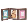 Cadre photo empreinte Baby Art Double Print Frame marron / bleu-rose