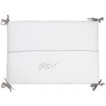 Tour de lit blanc r�glable Pluie d'�toile (40cm x 193cm) - Tartine et Chocolat