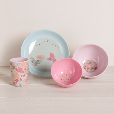 Set repas 4 pi�ces Cui cui ils s'envolent par Love Ma�