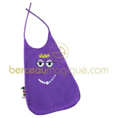 Bavoir 2�me �ge forme Barbamama violette par Babycalin