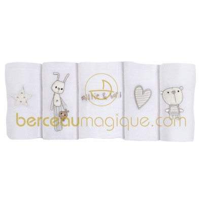 Bo�te de 5 langes Millie & Boris par Mamas and Papas