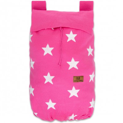 Sac de rangement à suspendre star fuchsia et blanc