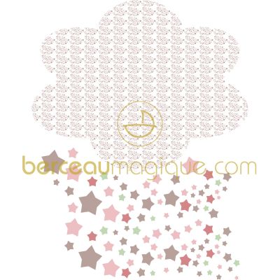Sticker Nuage d'�toiles - Fille par Art for Kids