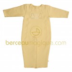 Gigoteuse polaire jaune Baboum Zamba & Hippoum (70 cm)  - Noukie's