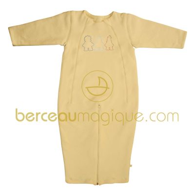 Gigoteuse polaire jaune Baboum Zamba & Hippoum (70 cm)  par Noukie's
