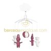 Mobile musical Ours et Lapins rayures