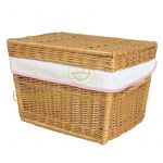 Coffre � jouets en osier Bellino rose - Trixie