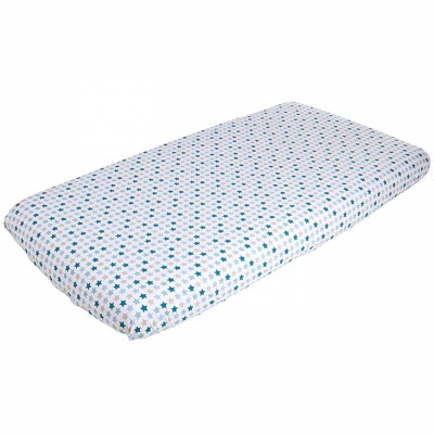 Drap housse lit mixed stars mint (60 x 120 cm)