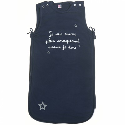 Gigoteuse 0-6 mois ''encore plus craquant'' (70 cm)  bleu fonc� par BB & Co