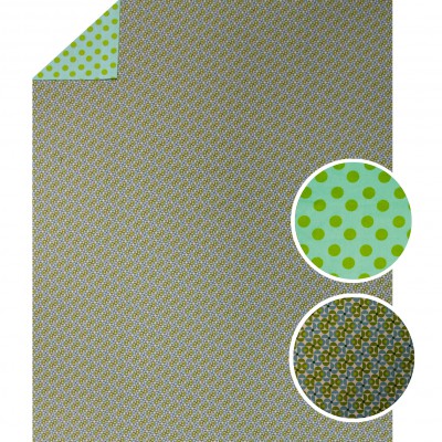 Housse de couette robotic vert à pois (100 x 135 cm)