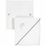 Cape de bain blanche Pluie d'�toile - Tartine et Chocolat