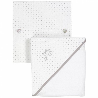Cape de bain blanche Pluie d'�toile par Tartine et Chocolat