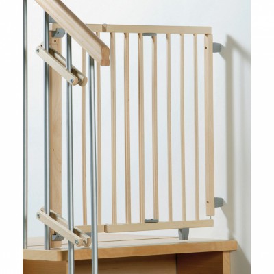 Barrière de sécurité pour escaliers bois naturel (70 à 111 cm)